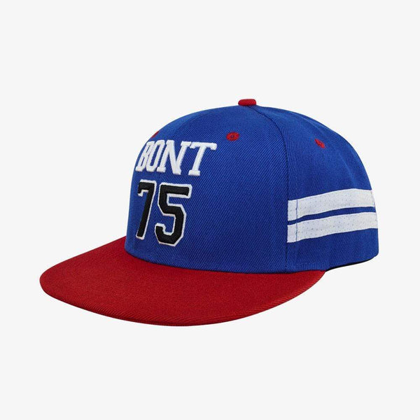 blue-red roller skate hat