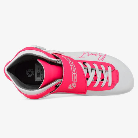 white-cheeky-pink BNT Inline Speed Skate Boots