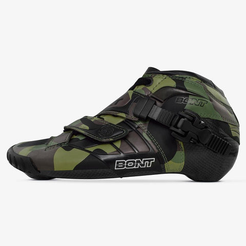 green-camo bont inline speed skates