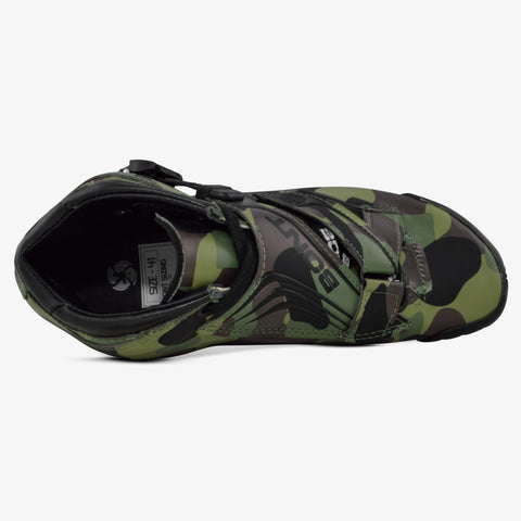 green-camo bont inline speed skates